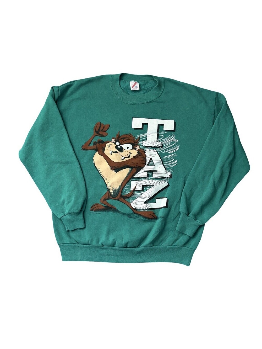 Vintage 90s Taz Tasmanian Devil Looney Tunes Jerzees Sweatshirt Size XL